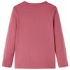 Camiseta infantil de manga larga rojo oscuro 140