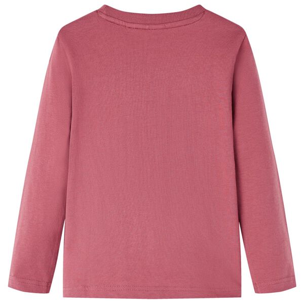 Camiseta infantil de manga larga rojo oscuro 140