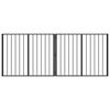 vidaXL Puerta para perros 2 pcs Negro 100 x 80 cm Acero Galvanizado