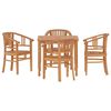 vidaXL Juego de comedor para jard&iacute;n 5 piezas madera maciza de teca