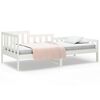 vidaXL Sof&aacute; cama sin colch&oacute;n madera maciza de pino blanco 90x200 cm