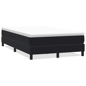 vidaXL Cama box spring sin colch&oacute;n cuero sint&eacute;tico negro 120x210 cm