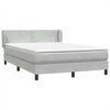 vidaXL Cama box spring con colch&oacute;n terciopelo gris claro 160x220 cm