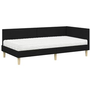 vidaXL Estructura de Cama Esquina con Colch&oacute;n Otro 2 pcs Verde tela