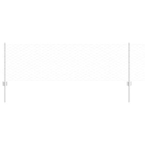 vidaXL Valla con Poste Plateado