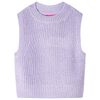 vidaXL Chaleco infantil de punto color lila claro 128