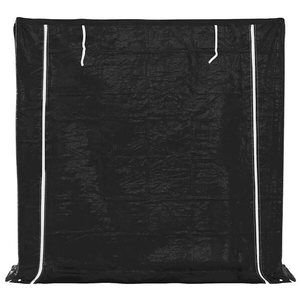 vidaXL Le&ntilde;ero con protector de lluvia 200x40x200 cm acero galvanizado