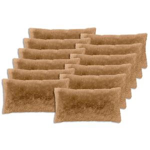 vidaXL Coj&iacute;n con almohada HEERLEN 12 uds. Gris topo Fleece PV