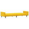 vidaXL Sof&aacute; cama de 2 plazas con reposapies terciopelo amarillo