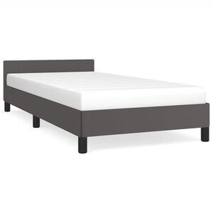 vidaXL Estructura de cama con cabecero sin colch&oacute;n gris 80x200 cm
