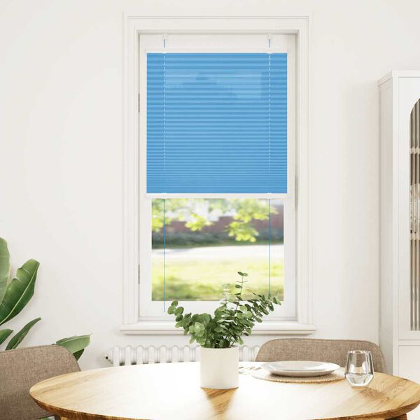 vidaXL Estor Plisado azul 55x150 cm Tela Ancho 54,4 cm Poli&eacute;ster