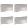 vidaXL Valla para caracoles 4 uds. 50 x 3,5 x 25 cm Acero inoxidable