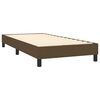 vidaXL Cama box spring colch&oacute;n y luces LED tela marr&oacute;n oscuro 90x200cm