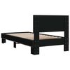 vidaXL Estructura de cama madera de ingenier&iacute;a y metal negro 90x200 cm
