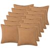 vidaXL Funda de almohada 12 pcs HOUTEN Beige 50 x 50 cm Boucl&eacute;