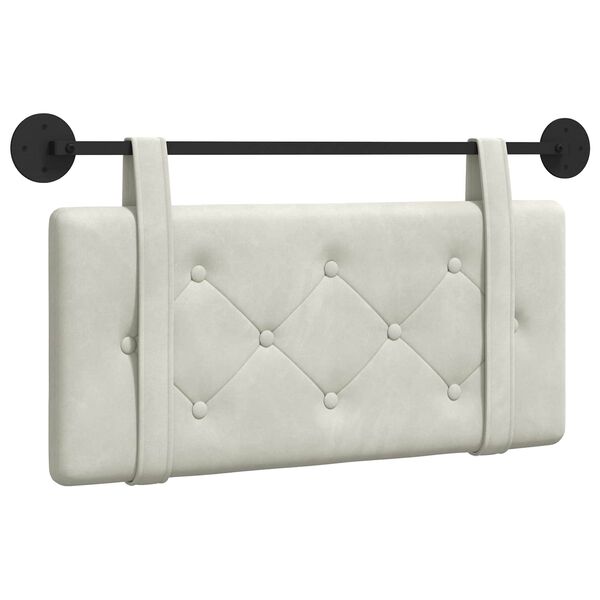 vidaXL Cabecera Colgante Crema 90 x 55 x 5 cm Terciopelo