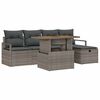 vidaXL Conjunto de sof&aacute;s de jard&iacute;n 6 uds. Gris rat&aacute;n sint&eacute;tico