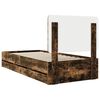 vidaXL Estructura de cama Roble ahumado 75 x 190 cm Madera Ingenieril