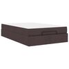vidaXL Estructura de cama con colch&oacute;n 2 uds. Canela tela