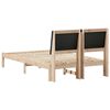 vidaXL Estructura de cama con cabecera Marr&oacute;n y negro 135 x 190 cm