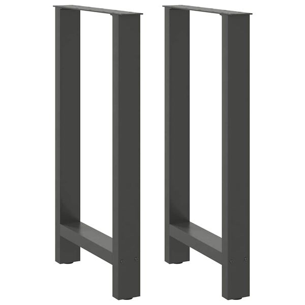 vidaXL Patas para mesa de bar antracita (2 unidades, 40 x 90-91 cm, acero)