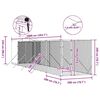 vidaXL Perrera de exterior con toldo acero galvanizado plata 2x10x2,5m