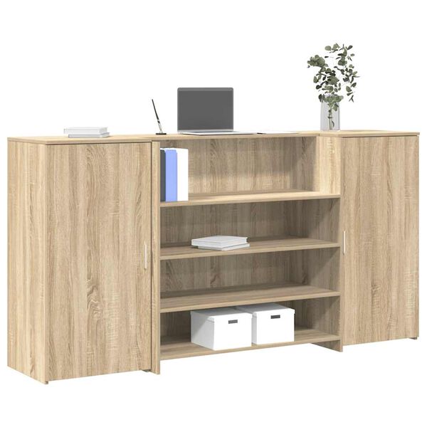 vidaXL Mostrador de recepci&oacute;n roble sonoma 200x50x103,5 cm
