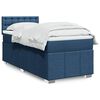 vidaXL Cama box spring con colch&oacute;n tela azul 90x200 cm