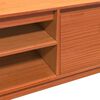 vidaXL Mueble de TV madera maciza de pino marr&oacute;n cera 140x35x40 cm