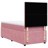 vidaXL Cama box spring con colch&oacute;n terciopelo rosa 80x200 cm