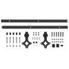 vidaXL Kit de herrajes para puertas correderas SKIEN acero negro 183cm