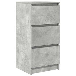 vidaXL Aparador de madera de ingenier&iacute;a gris hormig&oacute;n 37,5x35x76 cm