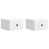 vidaXL Mesita de Noche de Pared con caj&oacute;n 2 pcs 33 x 34,5 x 20 cm