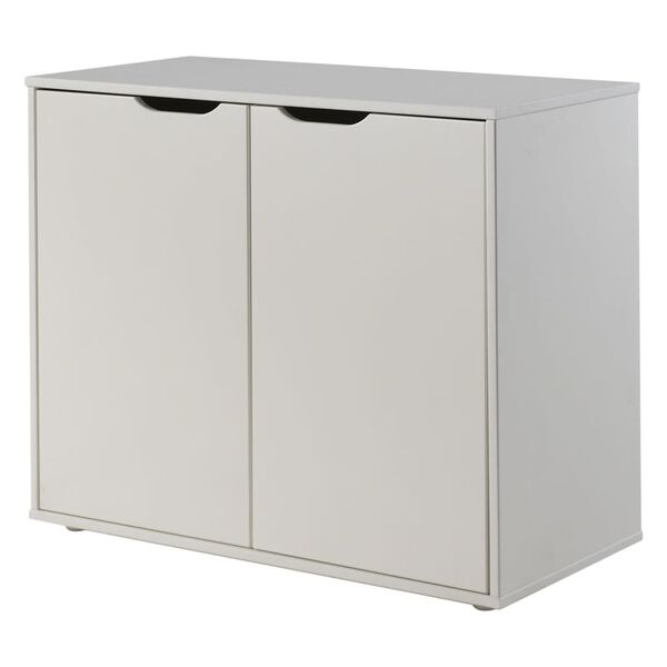Vipack Armario de almacenaje Pino 2 puertas madera blanco
