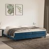 vidaXL Cama box spring con colch&oacute;n terciopelo azul oscuro 200x200 cm
