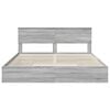 vidaXL Cama con almacenamiento con cabecera Gris Sonoma 200 x 200 cm