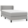 vidaXL Cama box spring con colch&oacute;n tela gris claro 100x200 cm