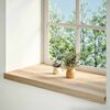 vidaXL Alf&eacute;izares de ventana 2 uds madera maciza roble sin tratar