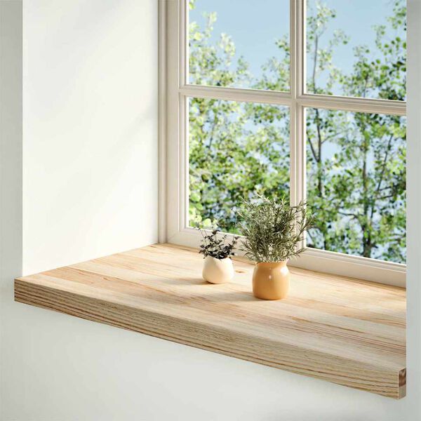 vidaXL Alf&eacute;izares de ventana 2 uds madera maciza roble sin tratar