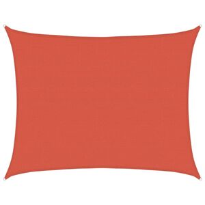vidaXL Toldo de vela HDPE terracota 160 g/m&sup2; 6x7 m