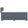 vidaXL Cama box spring con colch&oacute;n terciopelo gris oscuro 80x200 cm