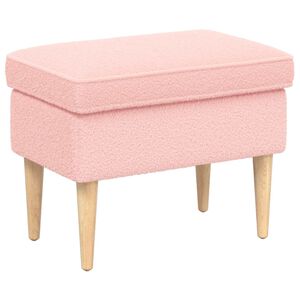 vidaXL Reposapi&eacute;s Rosa 55 x 35 x 41 cm Boucl&eacute;