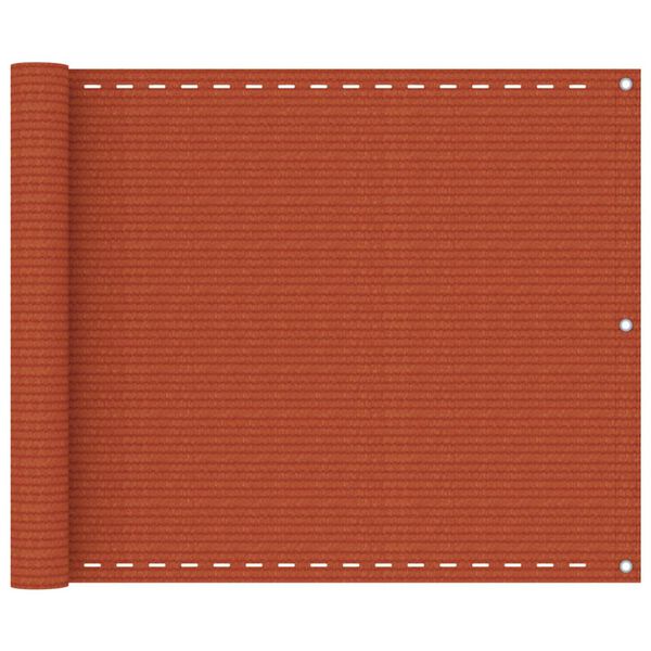 vidaXL Toldo para balc&oacute;n HDPE naranja 75x300 cm
