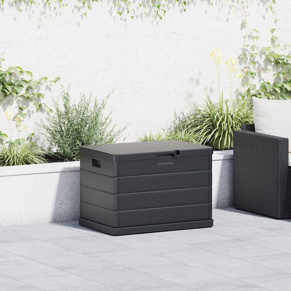 vidaXL Caja de Almacenamiento para Jard&iacute;n con almacenamiento Antracita
