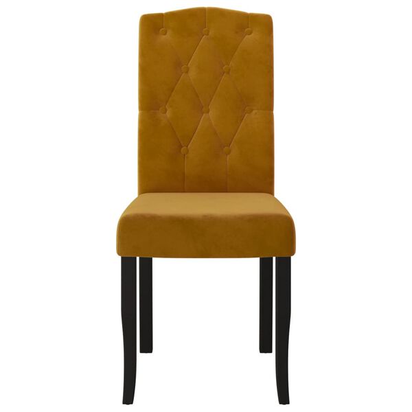 vidaXL Sillas comedor 2 unidades de terciopelo marr&oacute;n