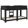 vidaXL Cama Litera para Ni&ntilde;os con colch&oacute;n Roble Negro 100 x 190 cm