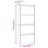 vidaXL Mueble zapatero con espejo 4 niveles blanco brillo 63x17x134 cm
