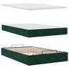 vidaXL Estructura cama otomana colchones terciopelo verde oscuro