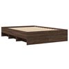 vidaXL Estructura de cama sin colch&oacute;n madera marr&oacute;n roble 140x200 cm
