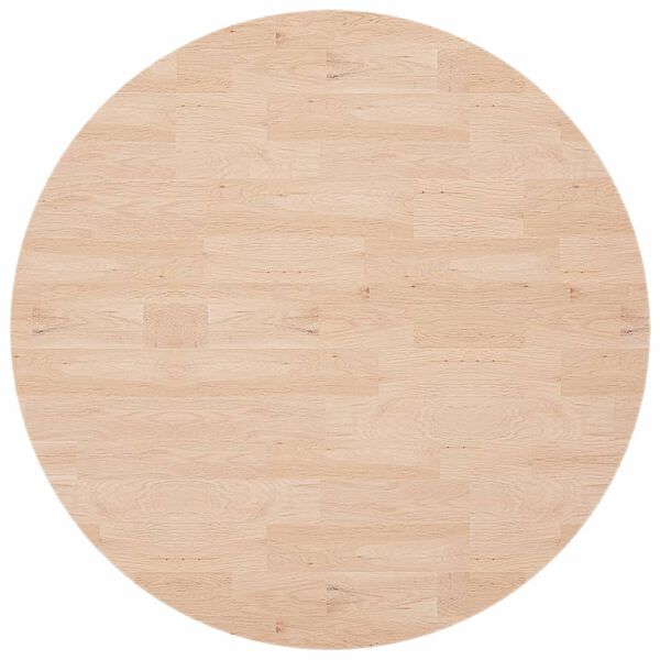 vidaXL Superficie de mesa redonda madera de roble sin tratar Ø90x2,5cm